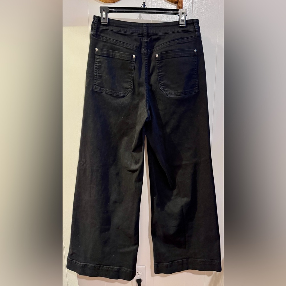 Maeve Anthropologie Black Wide-Leg Jeans - Picture 3 of 4